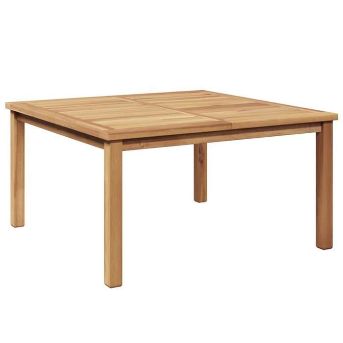 Mesa de centro de teca maciza - vidaXL - 85x85x45 cm - Marrón - Diseño moderno - Para jardín y patio - Teca maciza