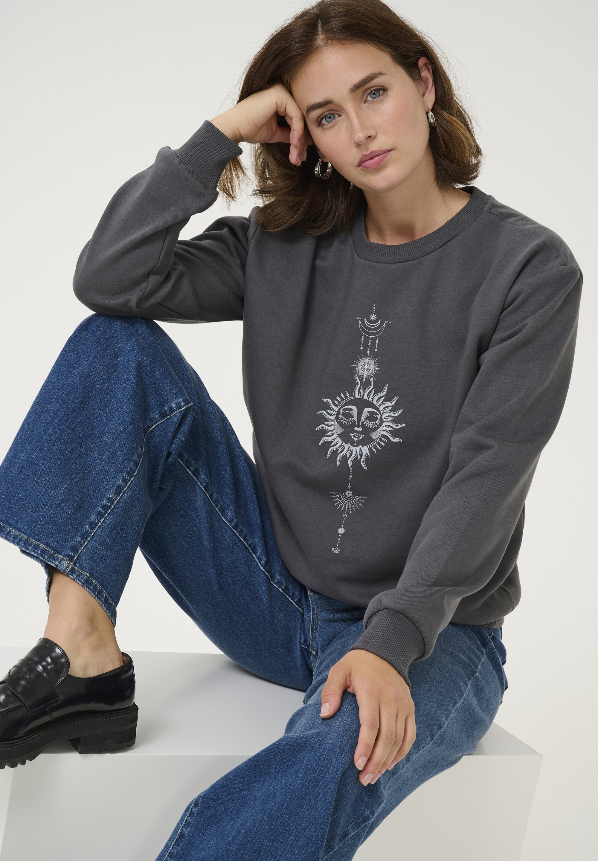 Kaffe KASUN - Sweatshirt - zwarte oester