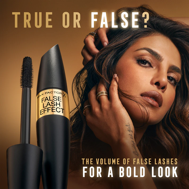 Máscara Max Factor False Lash Effect que adiciona volume e separa os cílios.