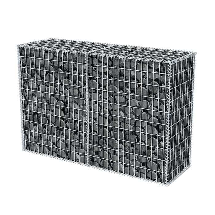 vidaXL Cesta de gaviones de acero 150x50x100 cm para muros de jardín y vallas 142551