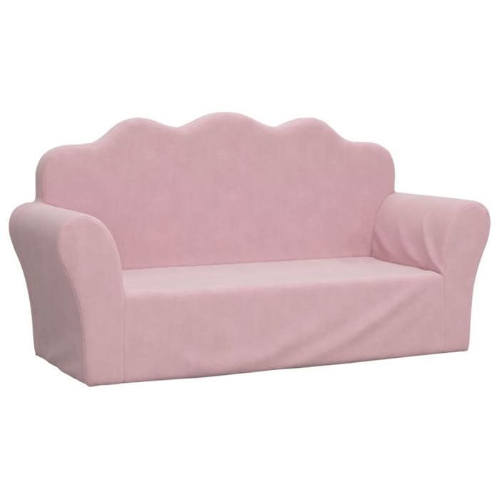 vidaXL Canapé pour Enfants 2 Places, Lit de Jour avec Dossier et Accoudoirs, Lit d'Invité pour Tout-petits Salon, Rose 357051