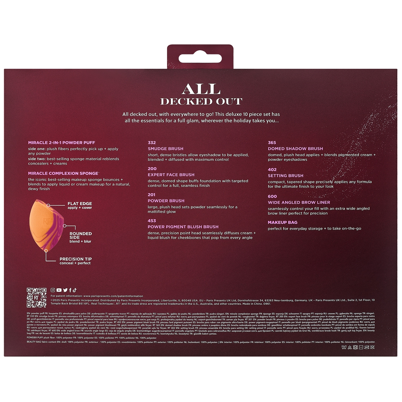 Set de neceseres de maquillaje Real Techniques “All Decked Out” – 1 pieza