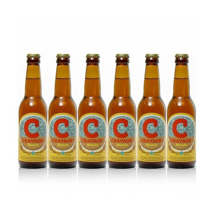 Pacote com 6 cervejas artesanais loiras Chavagn', 6 x 33cl