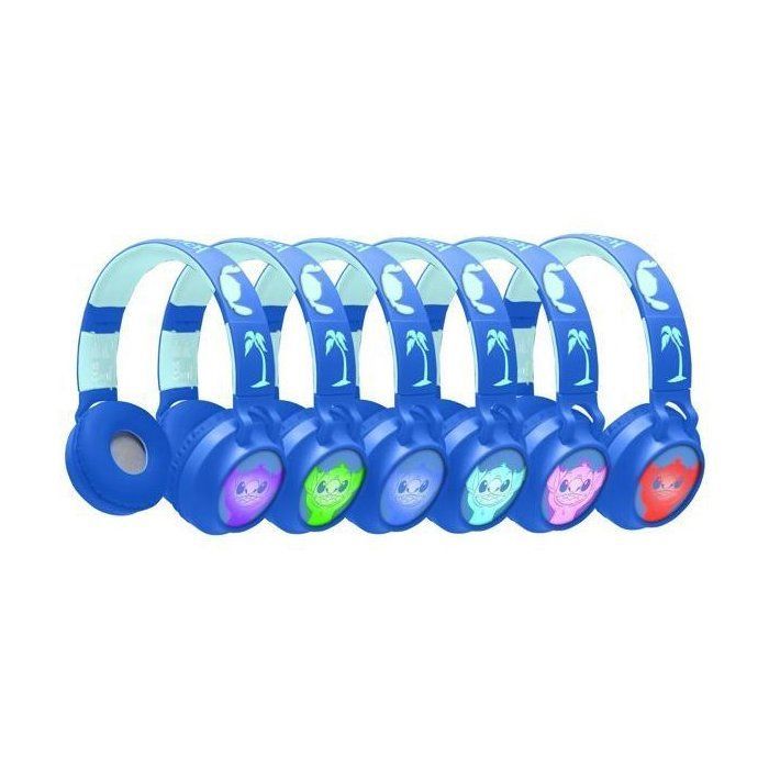 LEXIBOOK - Valaisevat Bluetooth®-kuulokkeet - 3D-muotoilu - Taittuvat ja säädettävät - Disney Stitch