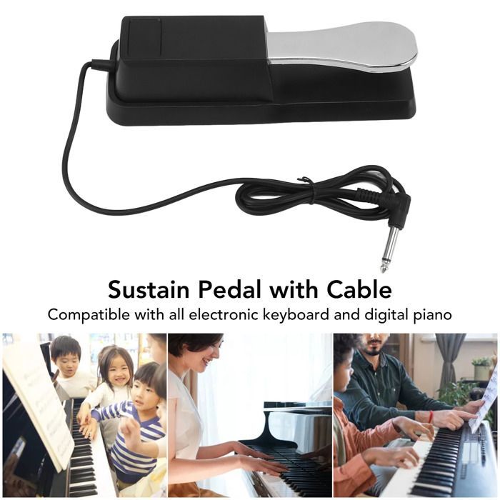 Pedal de sustain SURENHAP, metálico, soporte universal para teclado de piano, instrumentos de piano