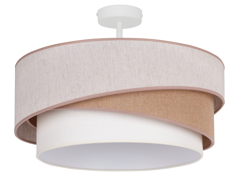 Lampa sufitowa Kobo tkaninowa beżowa