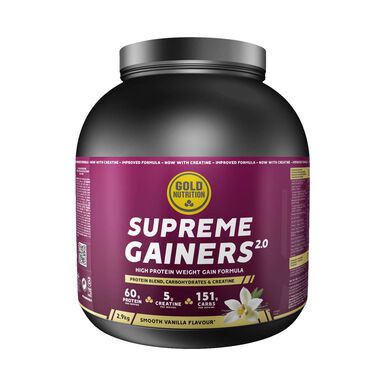 GOLDNUTRITION Supreme Gainers 2.0 Vaniljanmakuinen runsaskalorinen koostumus kreatiinilla 2,9 kg 2,9 kg