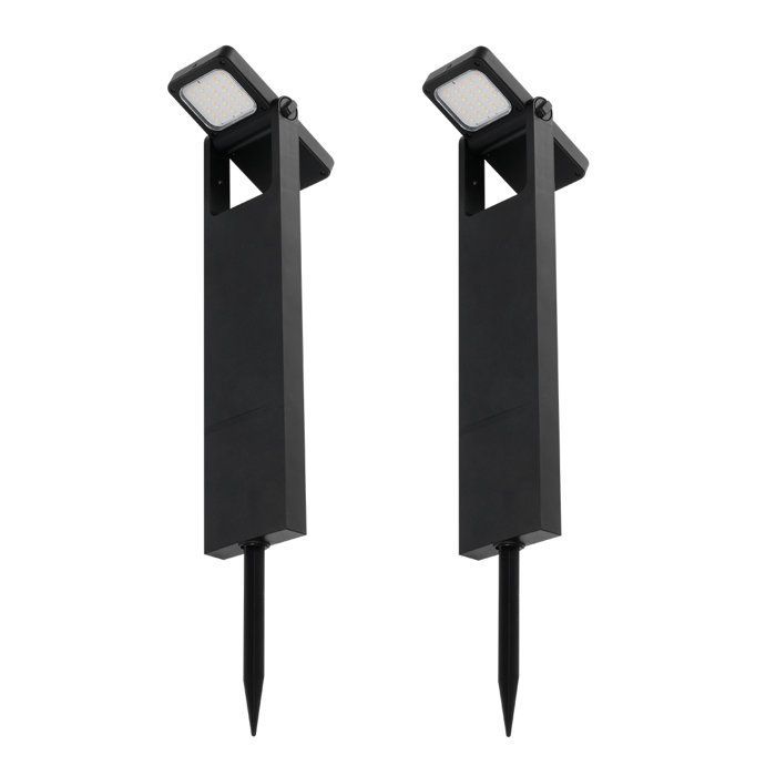 Juego de 2 luces solares para caminos - LUMISKY - BRITY - LED blanco cálido - Resistentes al agua - Iluminación para caminos de jardín