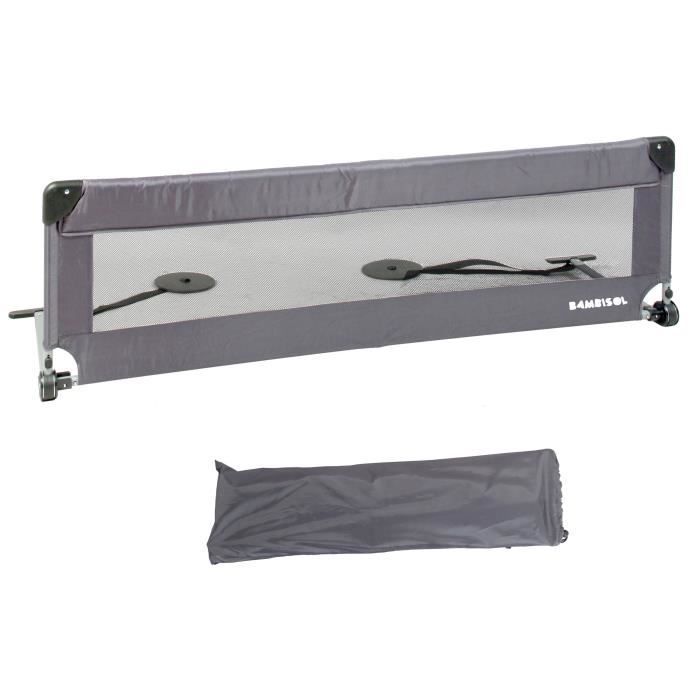Grade de proteção para cama - LOOPING - BL5003G - Dobrável - Cinza