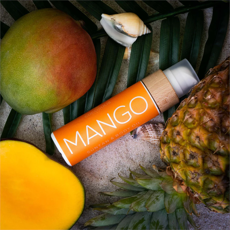Óleo protetor solar COCOSOLIS MANGO com base de filtro protetor
