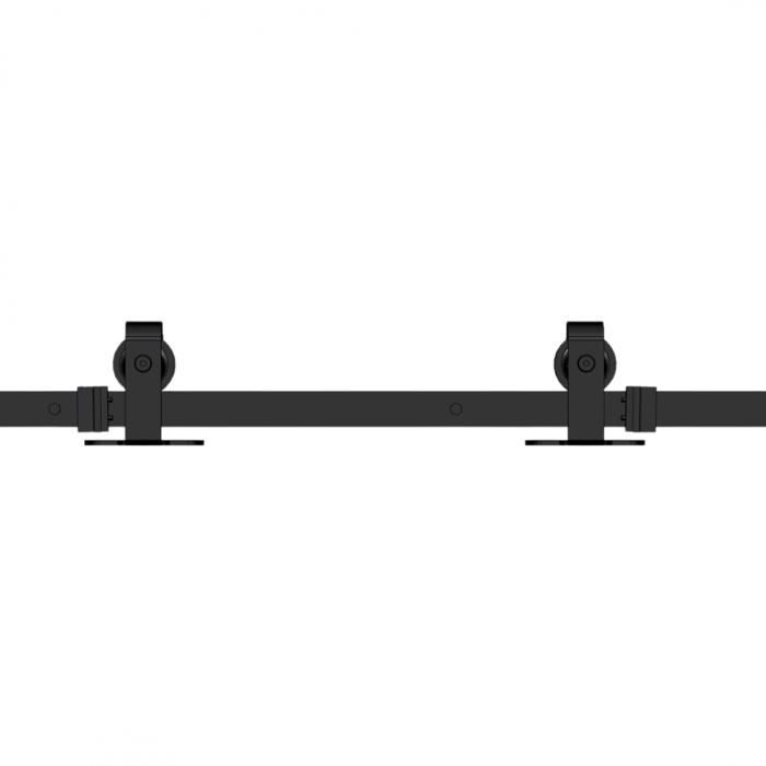 Rail porte coulissante  2M  Porte en bois  Noir