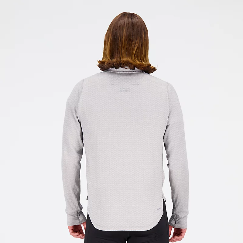 Męska bluza NB Heat Grid Half Zip - ATHLETIC GRAY