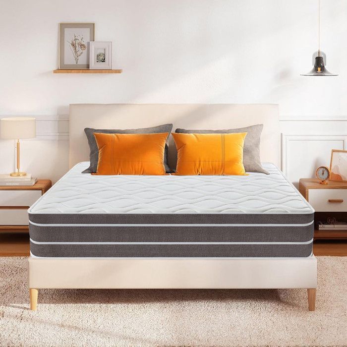 Colchón de lujo de 140 x 190 cm y 26 cm de grosor - Colchón multicapa de 10 zonas de confort extra - Zonas de descanso independientes - Firmeza y durabilidad medias