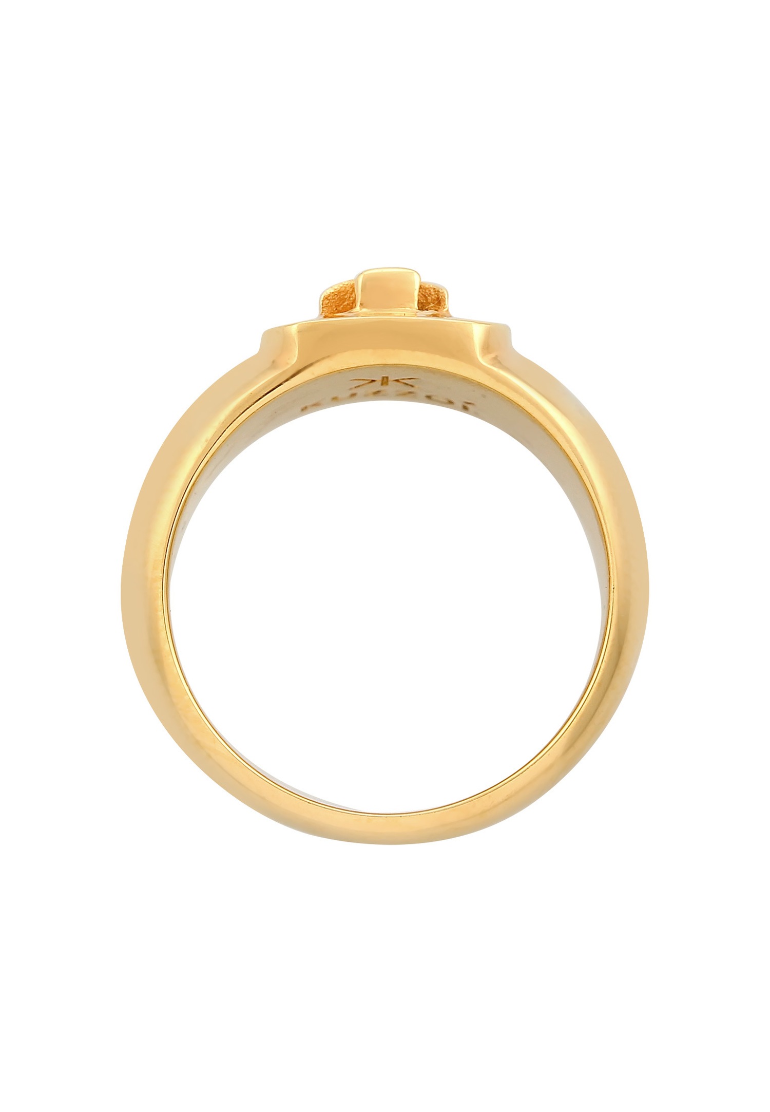 KUZZOI Hommes sceau armoiries petit doigt en argent sterling 925 plaqué or