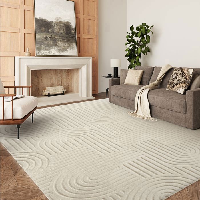 Living Room Rug 160x230cm 3D Effect Non-Slip Living Room Rug Machine Washable Chic Bedroom Rug for Living Room, Bedroom, Office