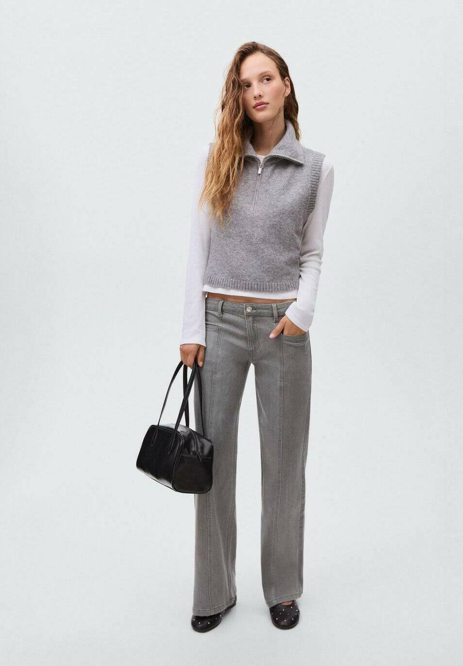 Mango Kids TEEN - Uitlopende jeans - grijze denim
