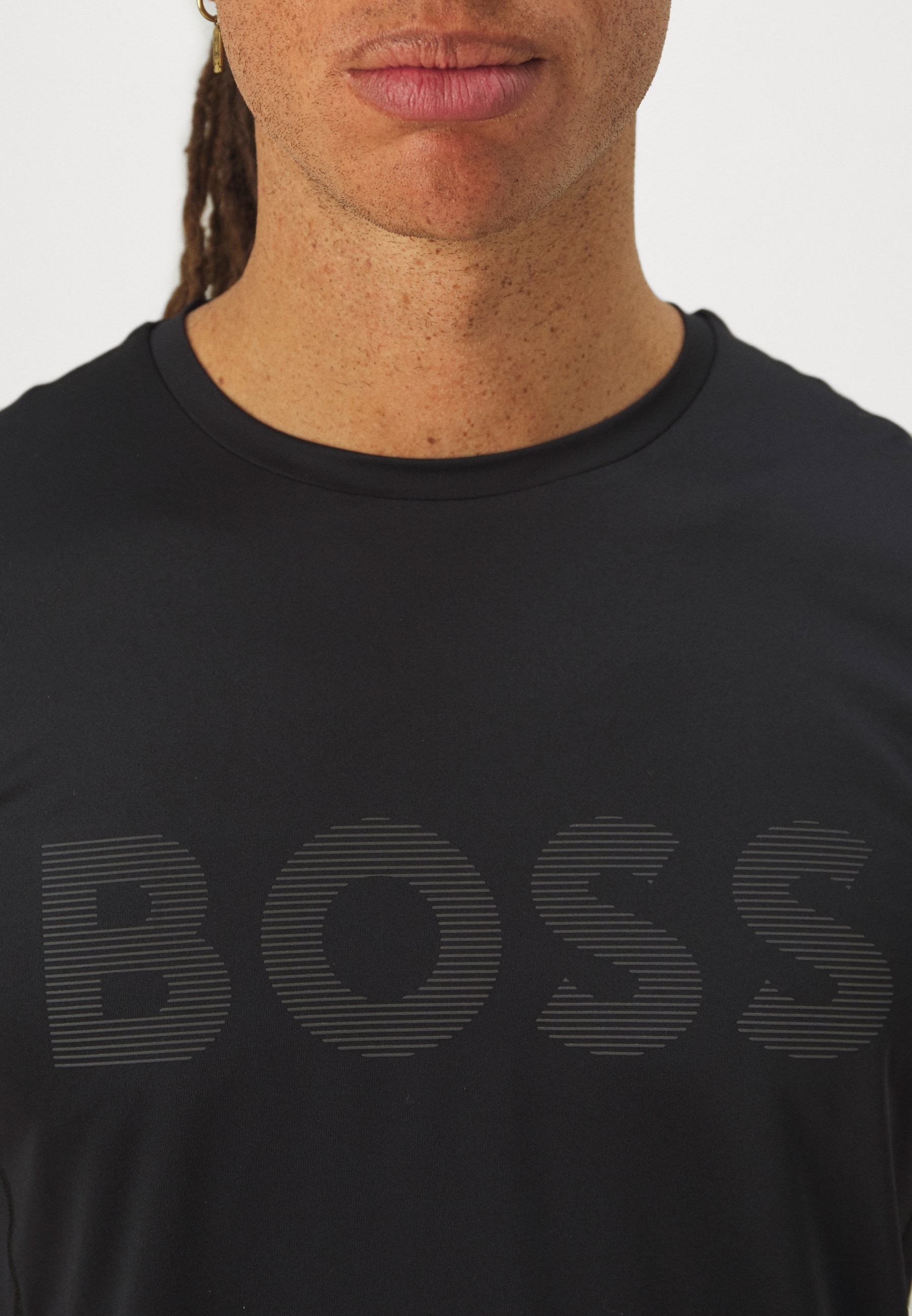 BOSS TEE ACTIVE - Koszulka sportowa - czarna