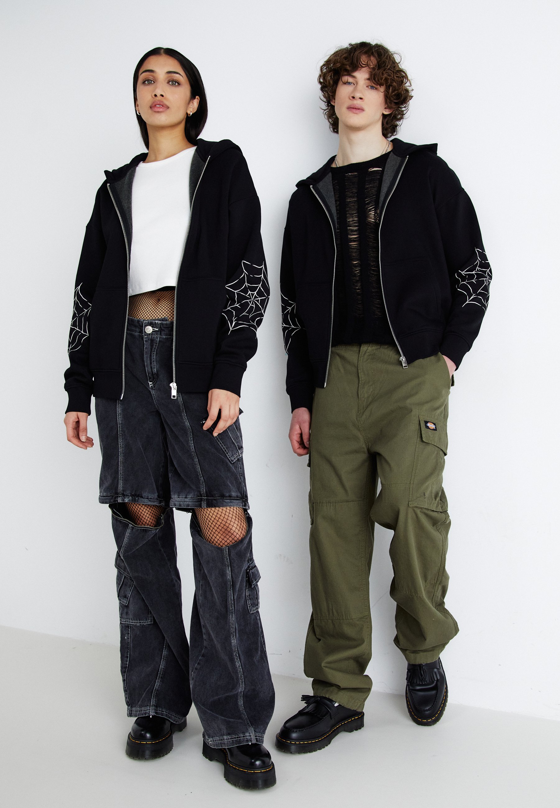 Sweat à capuche zippé unisexe Jack & Jones JORWEB - Noir