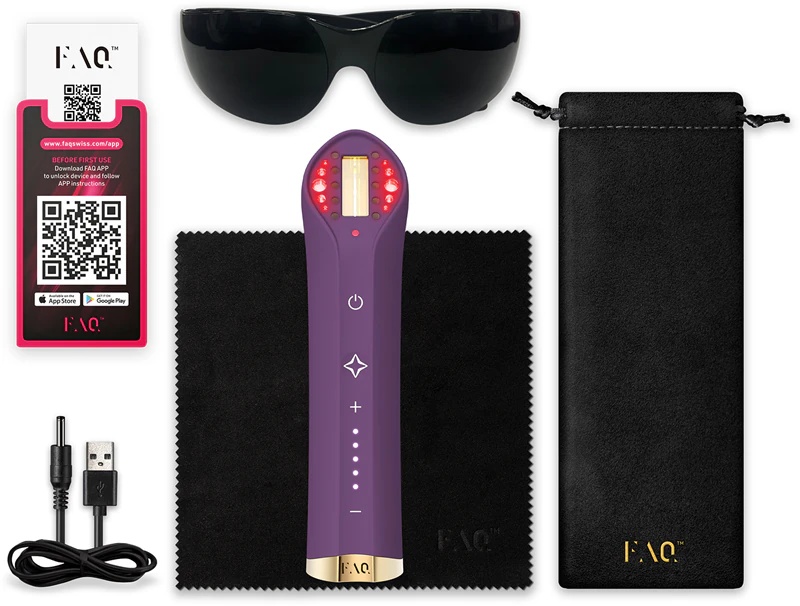 FOREO FAQ™ 501 raukšlių lyginimo ir mažinimo prietaisas su raudona LED lempute