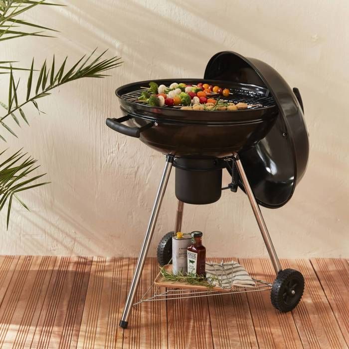 GEORGES Charcoal Ball Barbecue, Grill and Smoker Ø57cm with Wheels