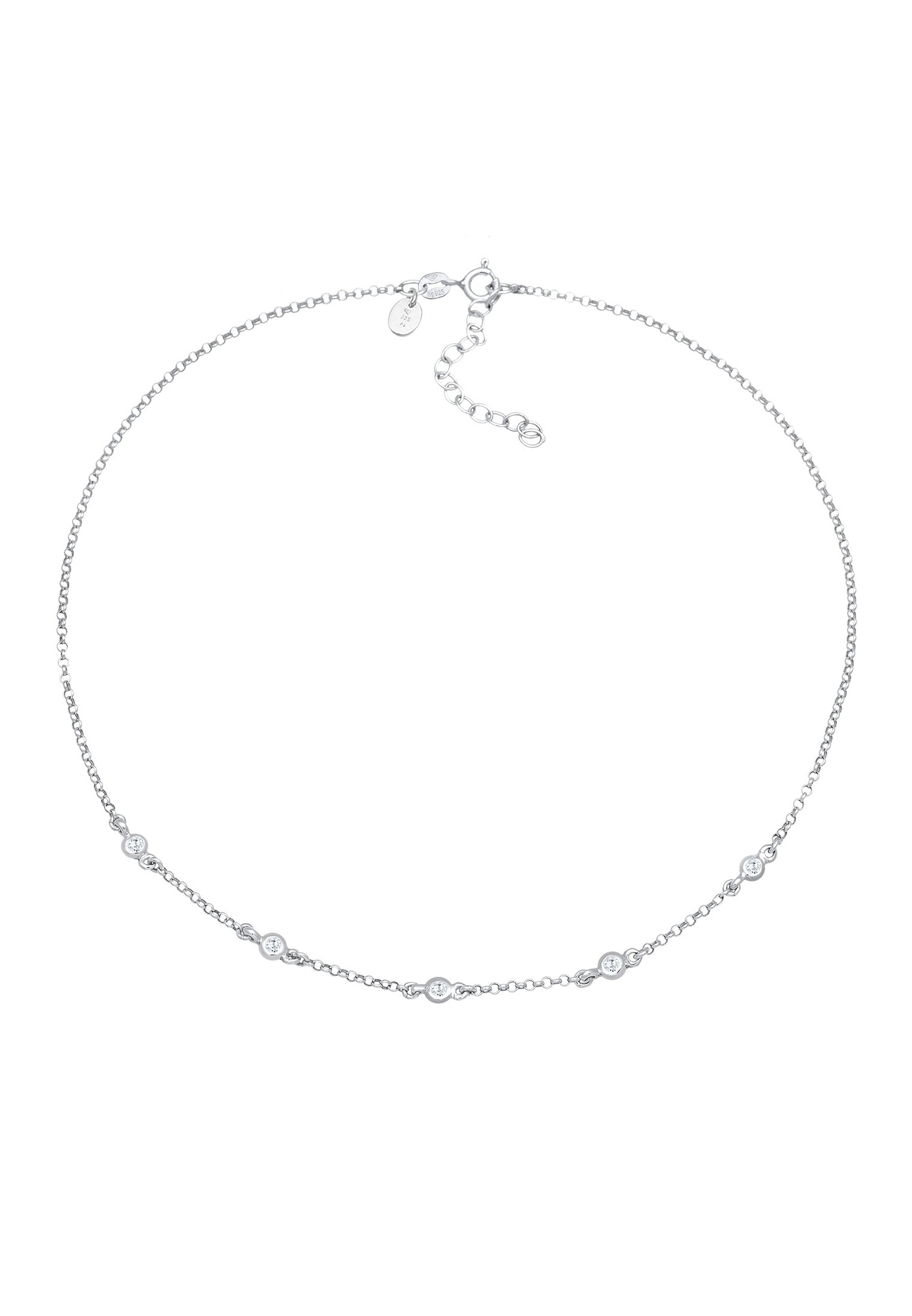 Elli PREMIUM Elli PREMIUM Collier Femmes Choker élégant avec topaze en argent sterling 925