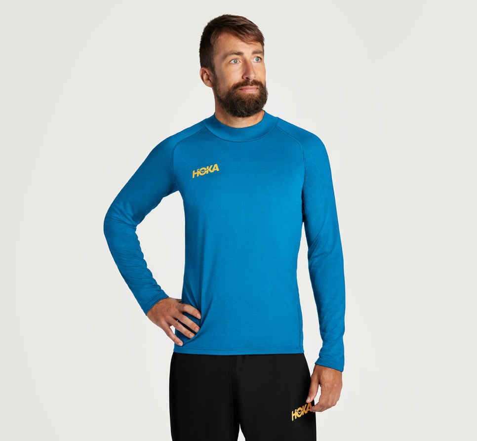 HOKA Capa intermedia de lana merino Diva Blue