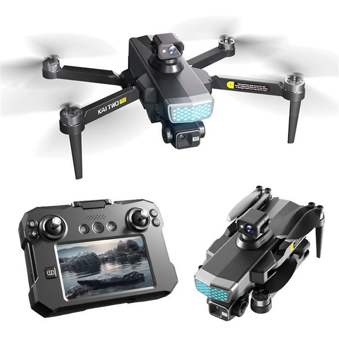 Dron, 8K, zoom 50X, lente gran angular, evasión de obstáculos, pantalla táctil, doble batería, apto para principiantes.