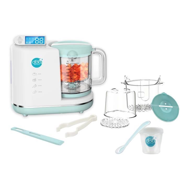 dBb Remond Chef - Robot culinaire bébé Multifonction 6en1 - Puissance 700 Watts - Capacité 900 Ml - Bleu
