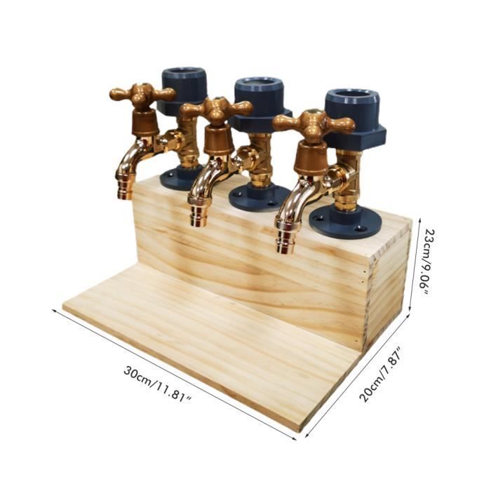 Soporte para 3 botellas de cerveza, licor, whisky o vino - Regalo para el Día del Padre
