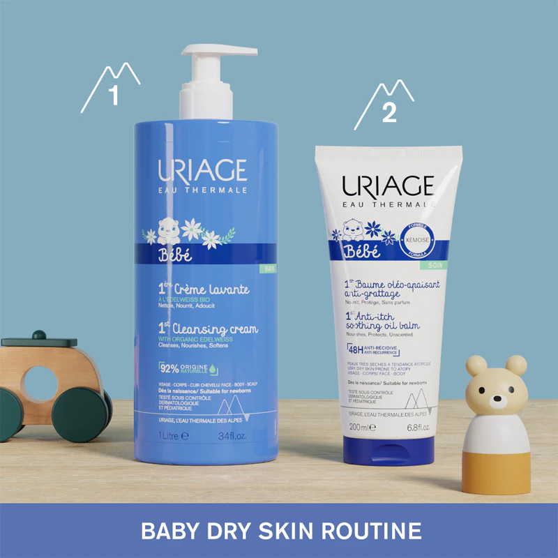 Uriage Bébé 1º Creme de Limpeza: creme de limpeza suave para bebês desde o nascimento.