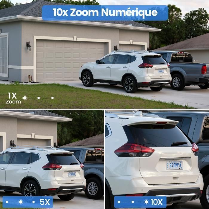 LOSEI 2MP Surveillance Camera with 20m Night Vision, Human Detection, WIFI, Alexa App, IP66, for Indoor and Outdoor Use