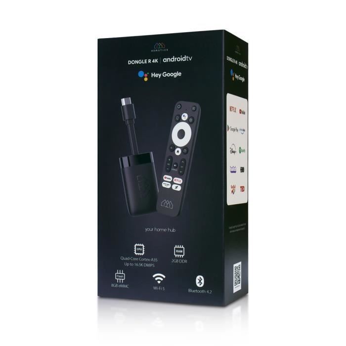 Homatics Media Player, 4k UHD Android TV 11, 8GB, Dongle R