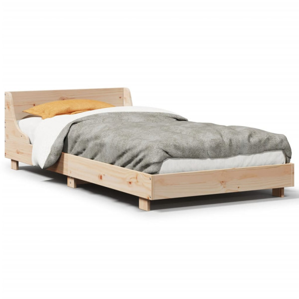 Łóżko Drewniane Rama Łóżka Sofa Brązowe Do Sypialni Pokoju 100x200 cm