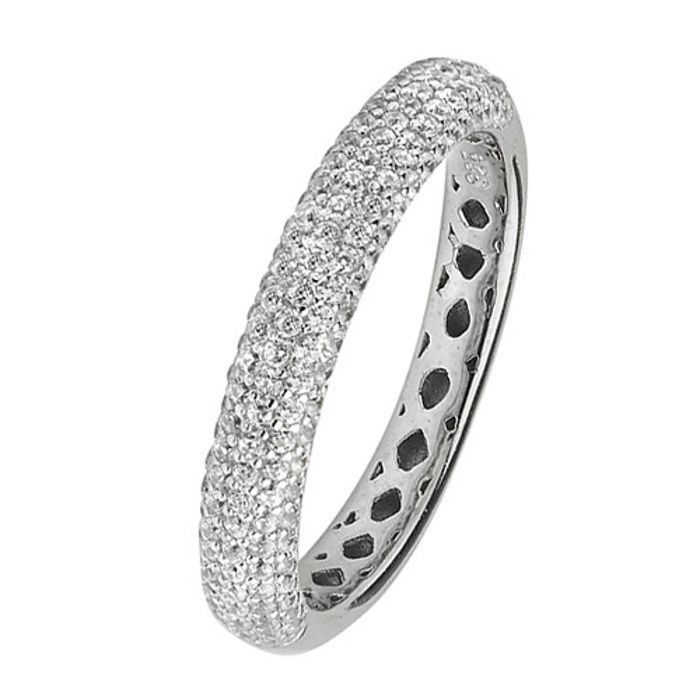 Aliança de casamento, EDS JEWELS, masculina/feminina, prata de lei 925, zircônia cúbica, aliança confortável de 3 mm, 42565