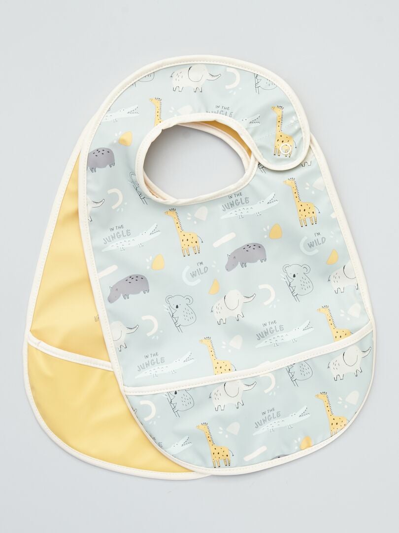 Conjunto de 2 Babadores Impermeáveis - AZUL