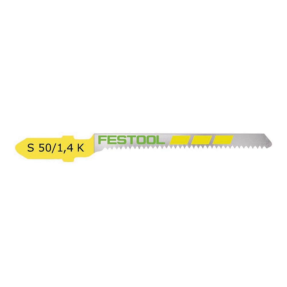 FESTOOL 75 mm x 1,4 mm T-Schaft-Sägeblatt zum Schneiden von Holz – GEBOGEN – 5 Stück 204267