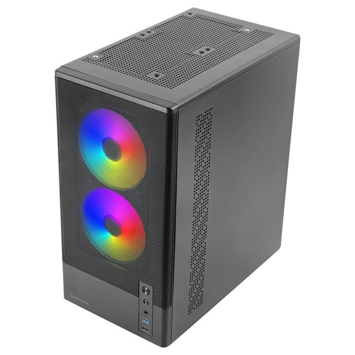 MicroATX Case - MARS GAMING - MC-ONYX - Metal Mesh Front Panel - 3x ARGB FDB - Tempered Glass Side Panel