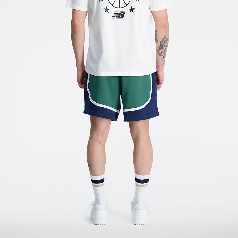 Pánské fleecové kraťasy Hoops - TEAM FOREST GREEN
