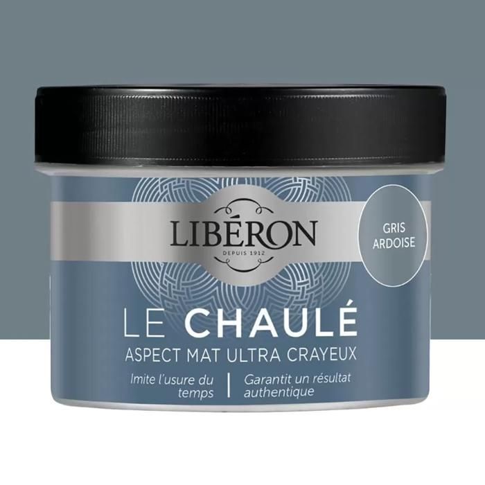 LIBÉRON Chalk Paint Slate Grey 0.25 L - Ultra matte for wooden furniture