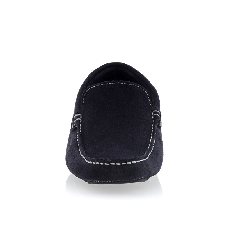 Blå loafers/båtsko for menn