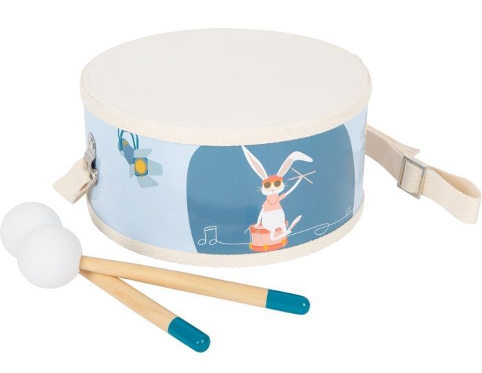 Muziekinstrument voor kinderen - SMALL FOOT COMPANY - Groovy Beats Drum - Blauw - Leeftijd 3 tot 8 jaar - Hout