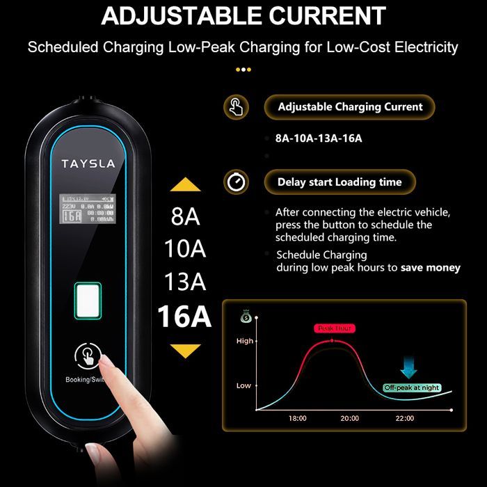 -Chargeur De Voiture Électrique Domestique, Chargeur Ev Portable, Câble De Charge Pour Véhicule Électrique, Type 2, Iec 220, [J15]