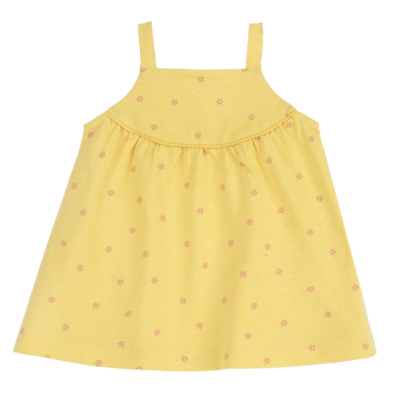 robe jaune à imprimé floral