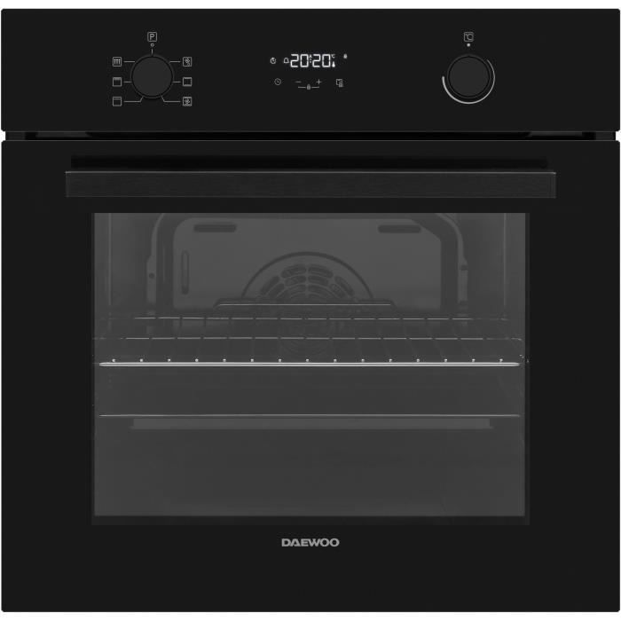 Built-in oven - Pyrolytic cleaning - Fan-assisted cooking - DAEWOO - BO6PR27GBNL - Black - Cool door - 59.5 x 57.5 x 59.5 cm