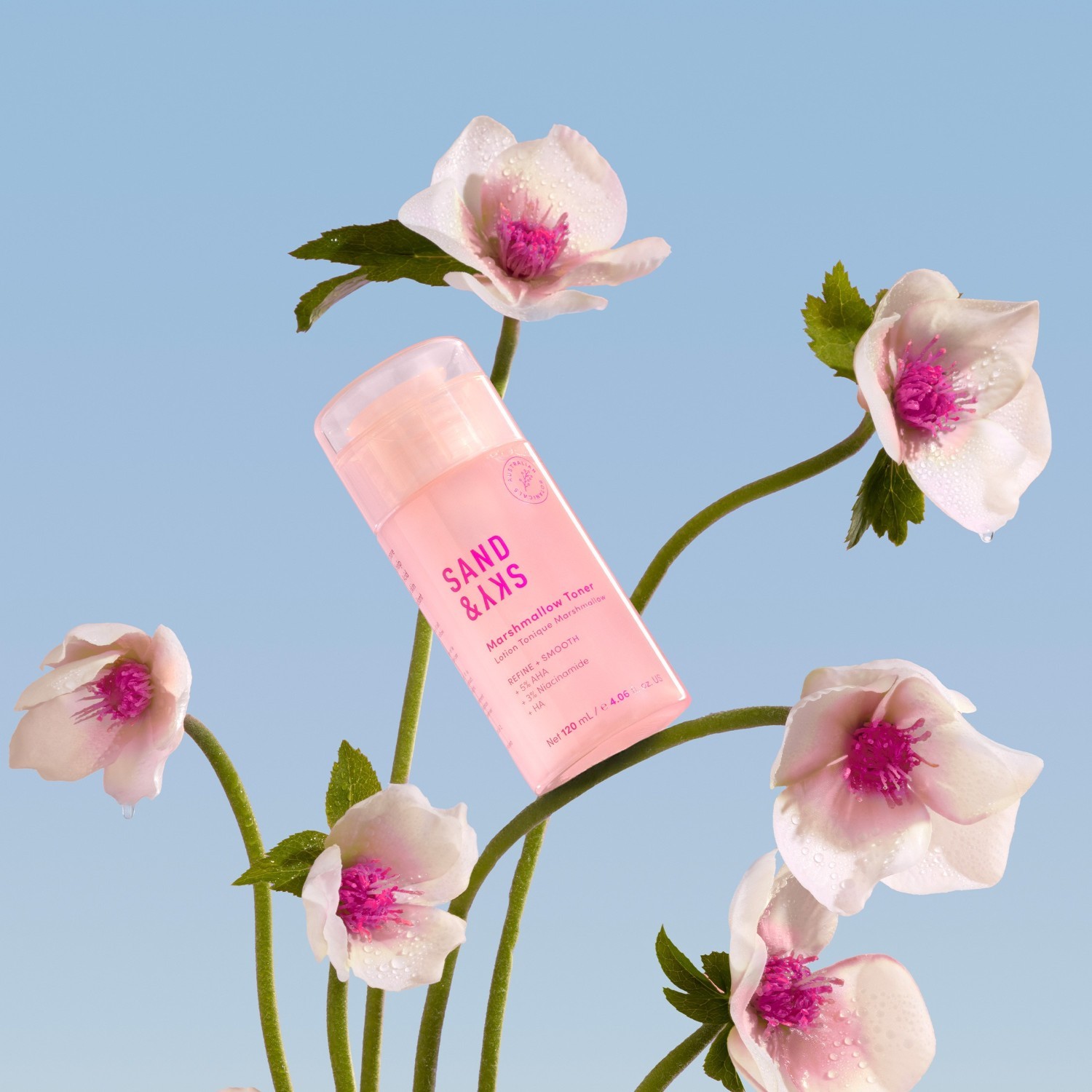 „Sand & Sky“ veido tonikas, zefyro ir rožinės spalvos, 120 ml