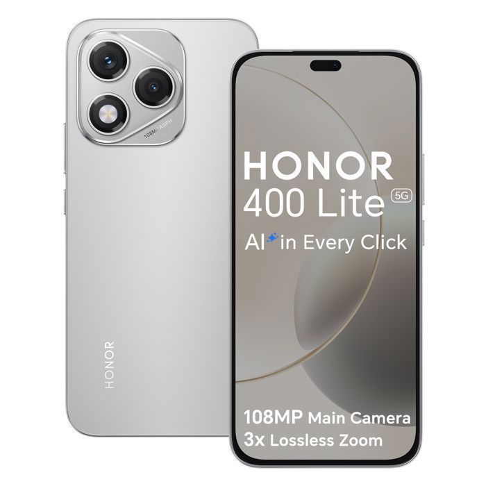 Smartphone 5G - HONOR 400 Lite - 8Go RAM - 256Go - Gris - Bouton de caméra IA - Portrait urbain 108 MP - 5230mAh - EU version