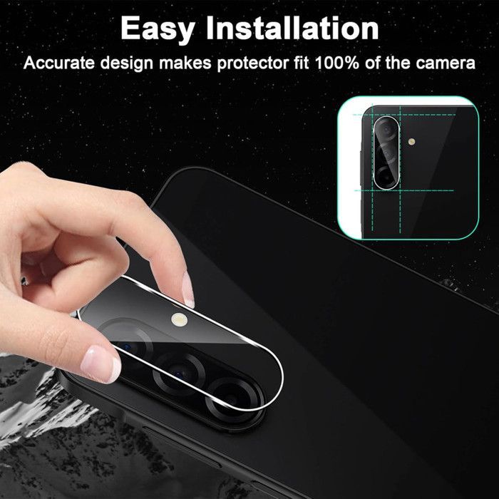 Lot de 2 Verre Trempé pour SAMSUNG GALAXY A26 5G + 2 Protection Objectif Caméra Arrière en Verre Trempé Ultra HD Anti-Rayures 9H
