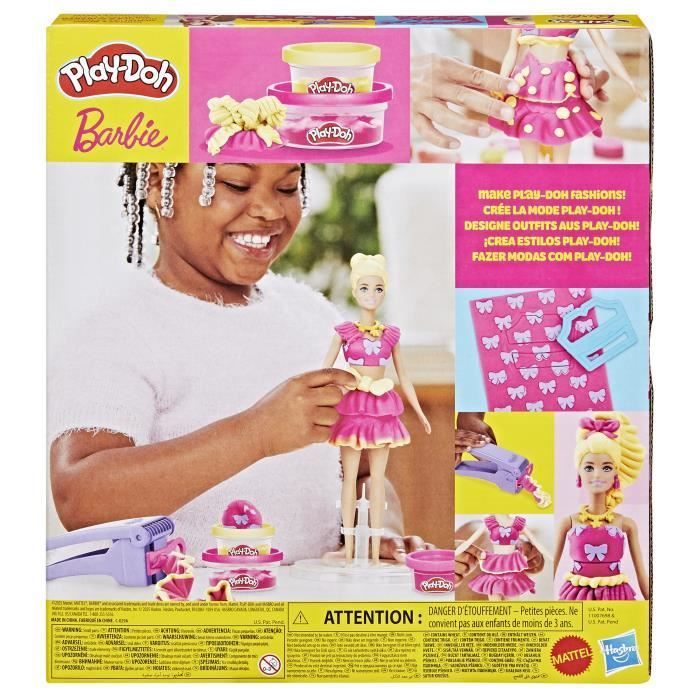 Set de plastilina Play-Doh Barbie con encaje y lazos