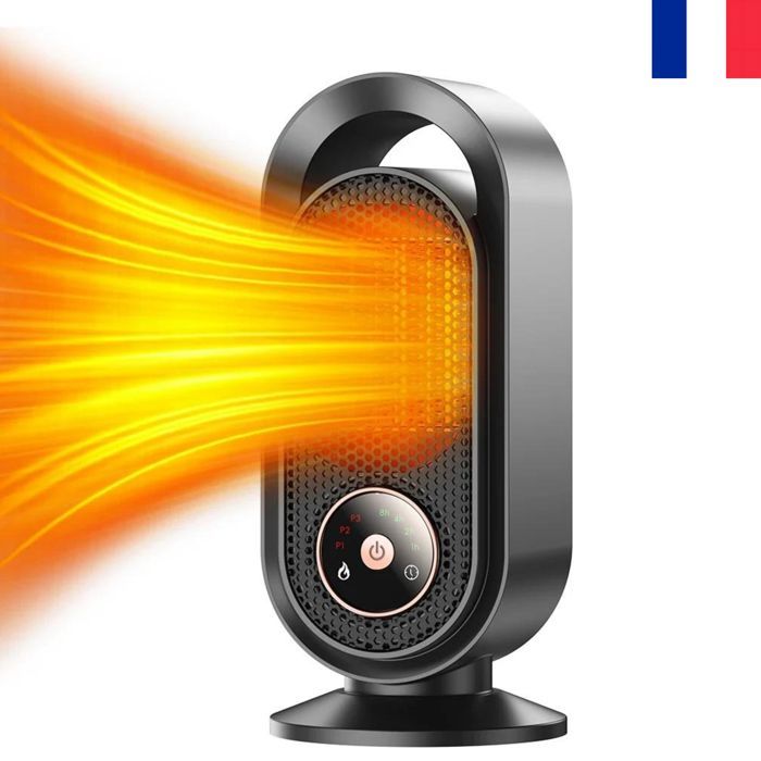 Calentador auxiliar INKBIRD de 1500 W, calentamiento rápido, pantalla táctil capacitiva, PTC, oscilación de 60°, control de consumo energético, temporizador.