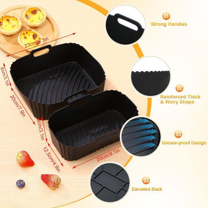 Air Fryer Accessories - ZIG-ZAG TERRITORIES - Moulinex Easy Fry - 23 Pieces - 8.3L - Dual Zone Compatible